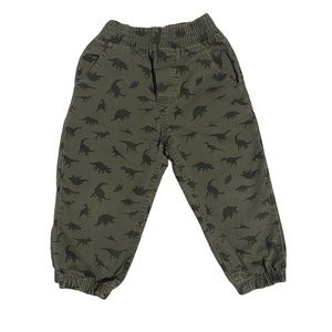 Toddler Dinosaur Green jogger Pants 2T